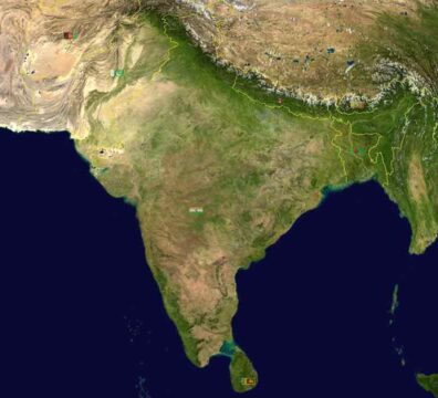 ভারতীয় উপমহাদেশের অবস্থান