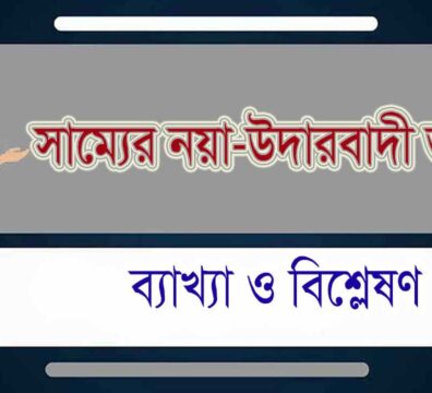 সাম্যের নয়া উদারবাদী ভাবনা