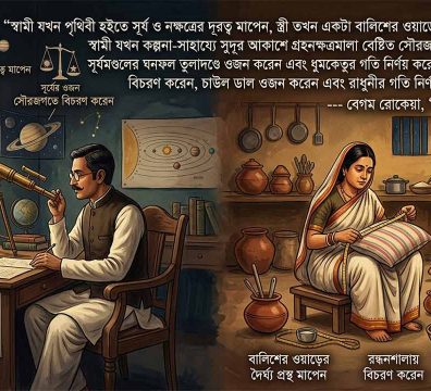 বেগম রোকেয়ার অর্ধাঙ্গী প্রবন্ধের প্রতীকী চিত্র