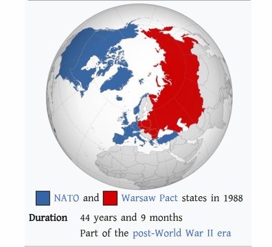 স্নায়ুযুদ্ধ চলাকালীন ন্যাটো এবং ওয়ারশ প্যাক্টভুক্ত ১৯৮৮ সালের দেশসমূহ