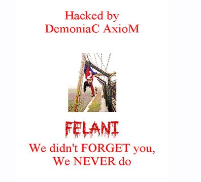 Hacked by DemoniaC AxioM Felani cyber protest defaced website screenshot