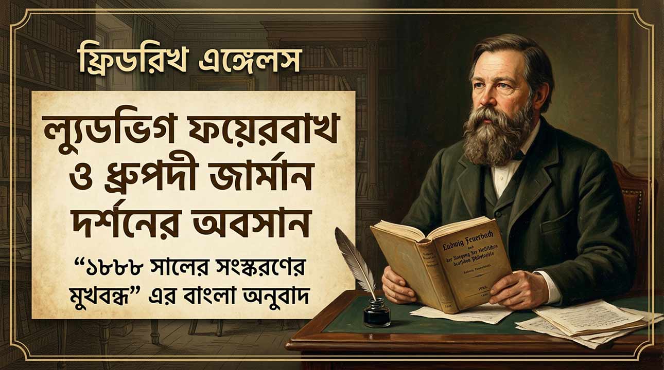 ফ্রিডরিখ এঙ্গেলসের ছবি সম্বলিত 'ল্যুডভিগ ফয়েরবাখ ও ধ্রুপদী জার্মান দর্শনের অবসান' গ্রন্থের ১৮৮৮ সালের সংস্করণের মুখবন্ধের বাংলা অনুবাদ পোস্টের ফিচারড ইমেজ।